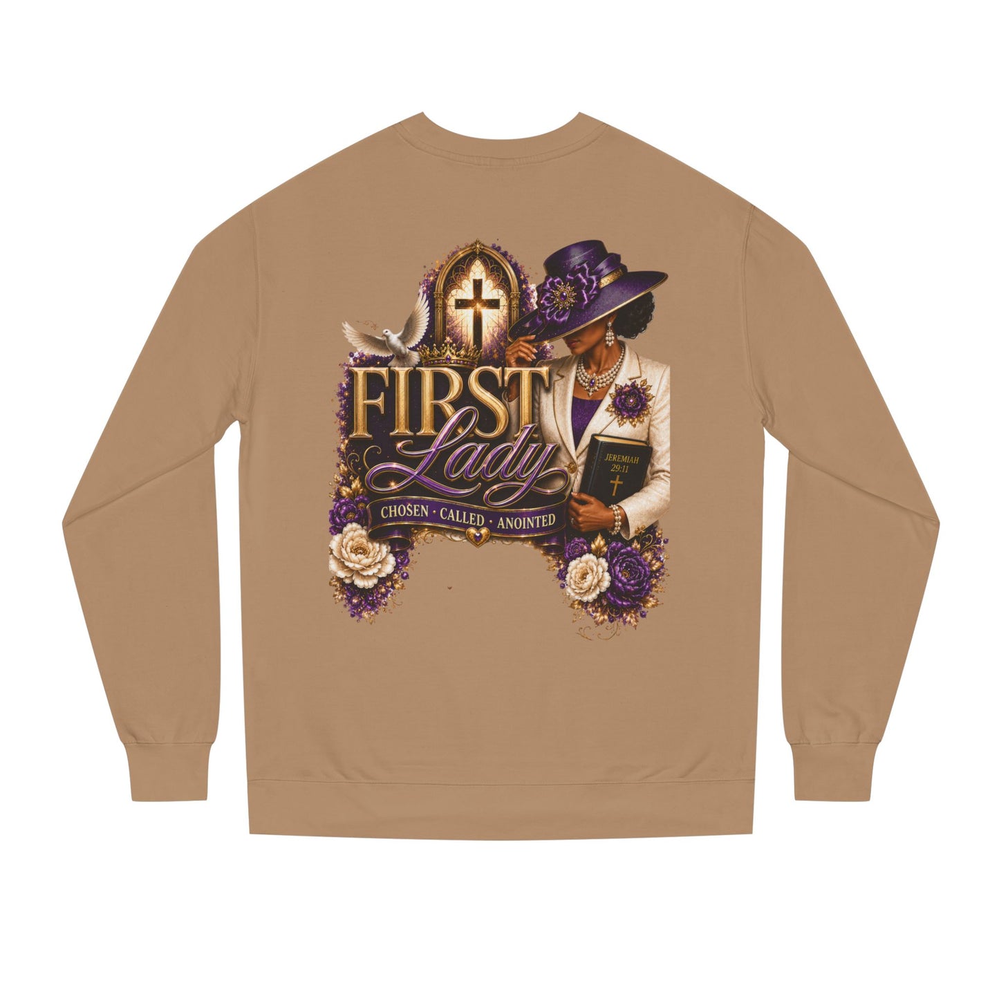 First Lady Church Sweatshirt – Christian Women’s Faith Graphic Crewneck