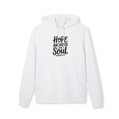 Hoodie — “Hope Anchors the Soul” Inspirational Bible Verse Hebrews 6:19 Pullover