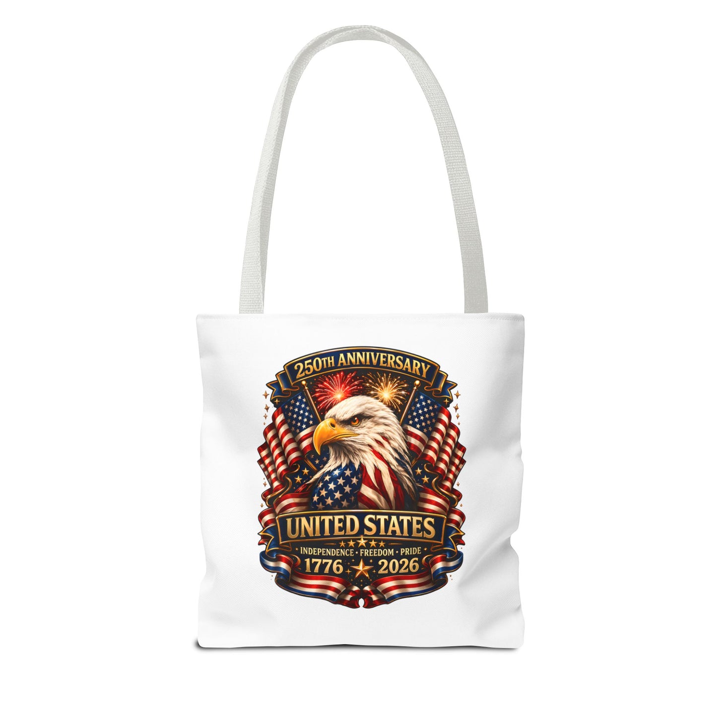 250th Anniversary United States Eagle Tote Bag — 1776–2026 Patriotic Cotton Tote
