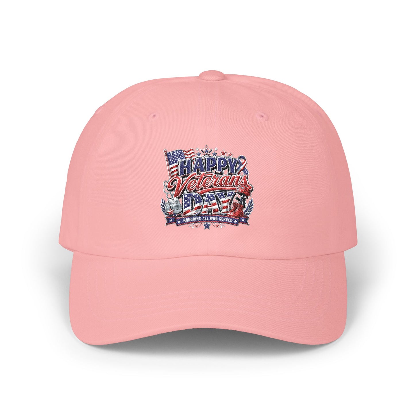 Dad Cap — 'Happy Veterans' Patriotic Flag Embroidered Hat