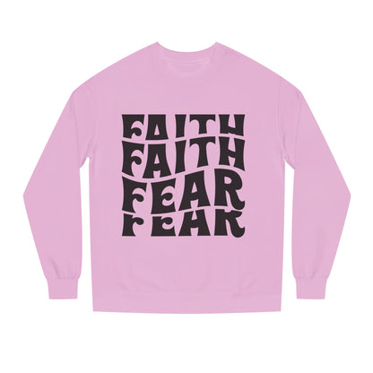 Faith Over Fear Crewneck Sweatshirt — Retro Graphic Faith Tee