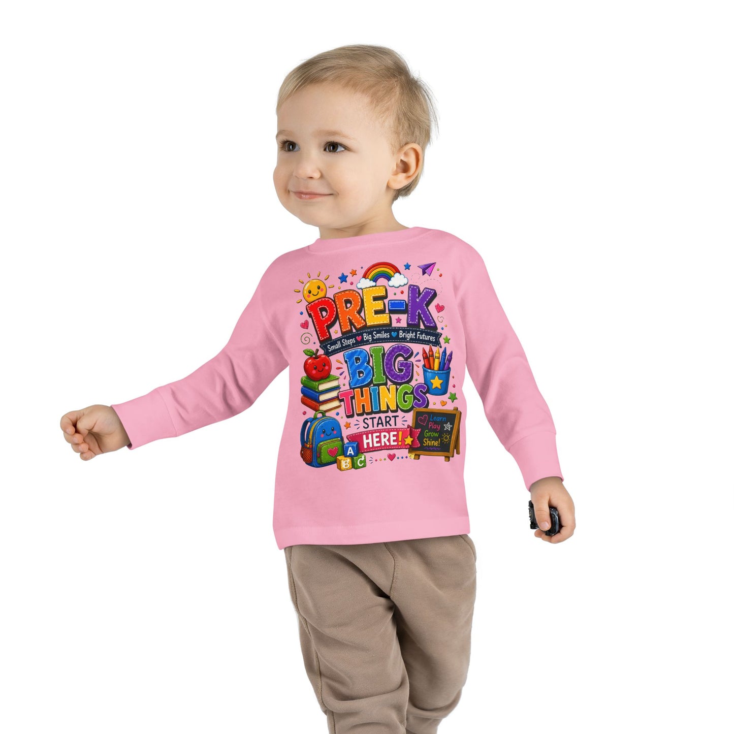 Pre-K Big Things Start Here Toddler Long Sleeve Tee