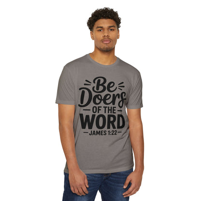 Be Doers of the Word T-Shirt — James 1:22 Christian Tee
