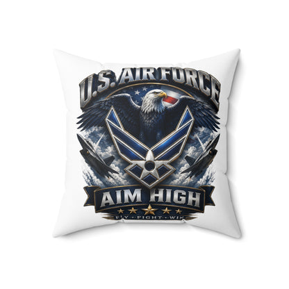 U.S. Air Force "Aim High" Decorative Pillow - Bald Eagle Military Throw Pillow