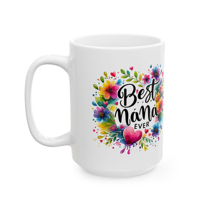 Best Mama Ever Floral Ceramic Mug — Colorful Mother’s Day Gift (11oz, 15oz)