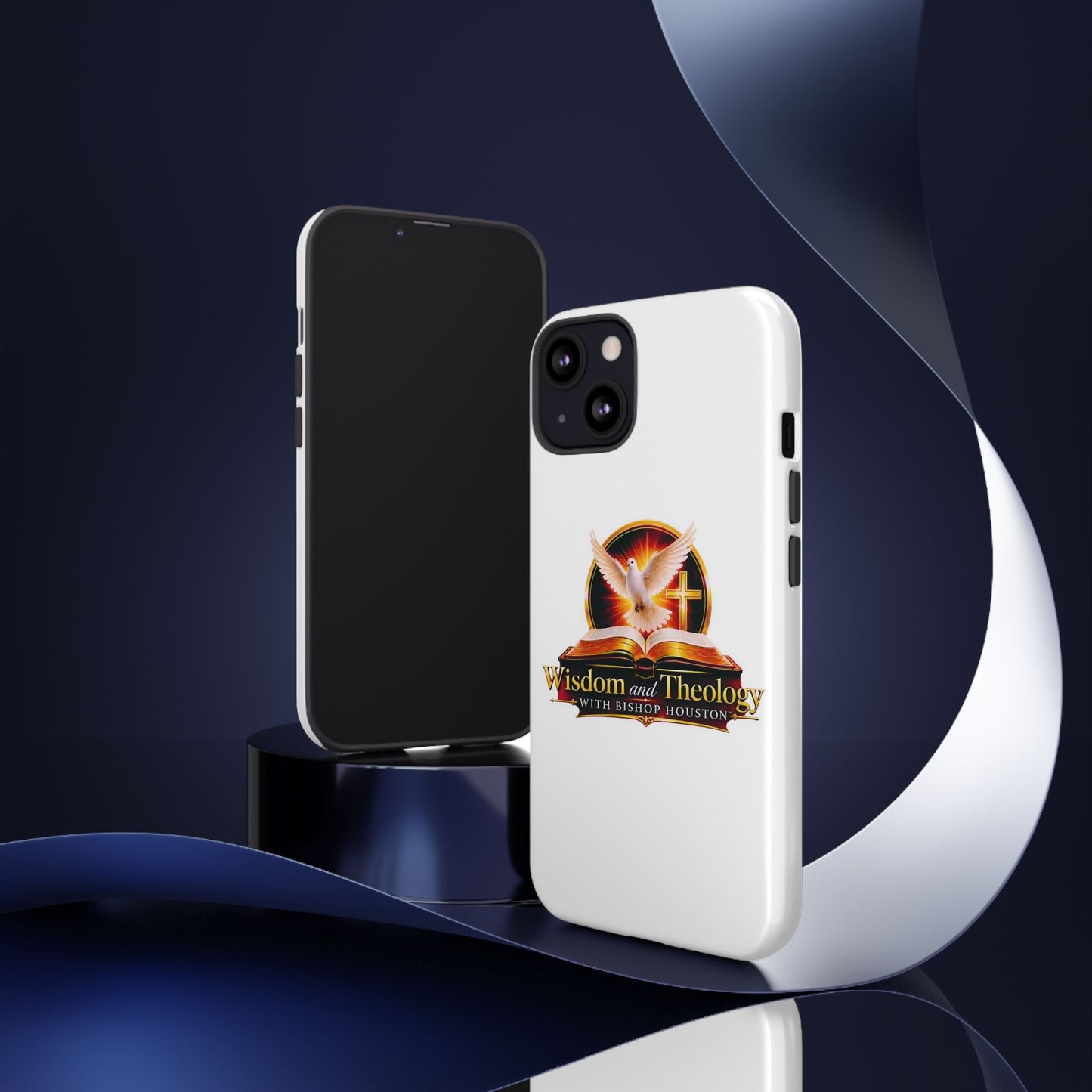 Wisdom and Theology Phone Case — Christian Dove & Cross Protective Tough Case