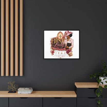 First Lady Faith Canvas Print — "First Lady: Leading With Love" Framed Matte Wall Art