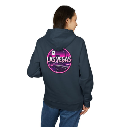 Las Vegas Neon Circle Hoodie — Retro Casino Skyline Pullover