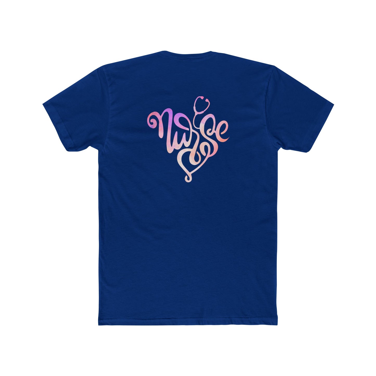 Nurse Heart Stethoscope T-Shirt — Gradient Script Nursing Tee