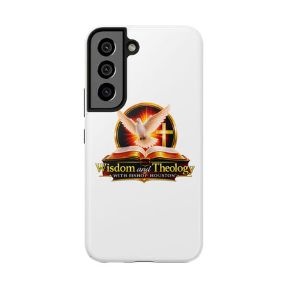 Wisdom and Theology Tough Phone Case — Christian Dove & Cross Design