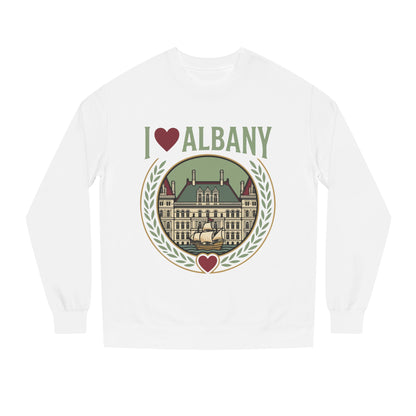 Albany Heart Crewneck Sweatshirt — I  Albany City Landmark Design