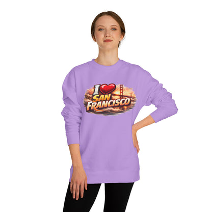 I Heart San Francisco Sweatshirt — Golden Gate Retro Graphic Crewneck