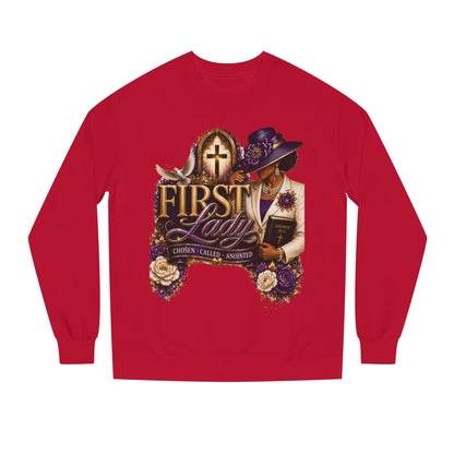 First Lady Church Sweatshirt – Christian Women’s Faith Graphic Crewneck