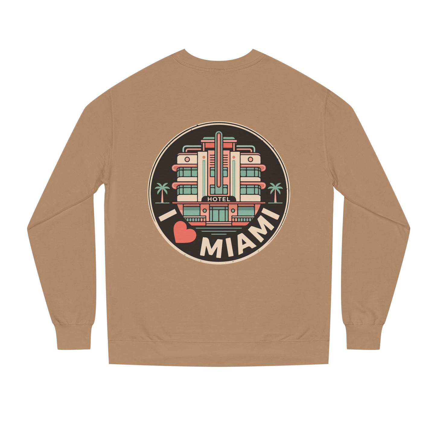 Miami Art Deco Sweatshirt — I Love Miami Vintage Hotel Crewneck