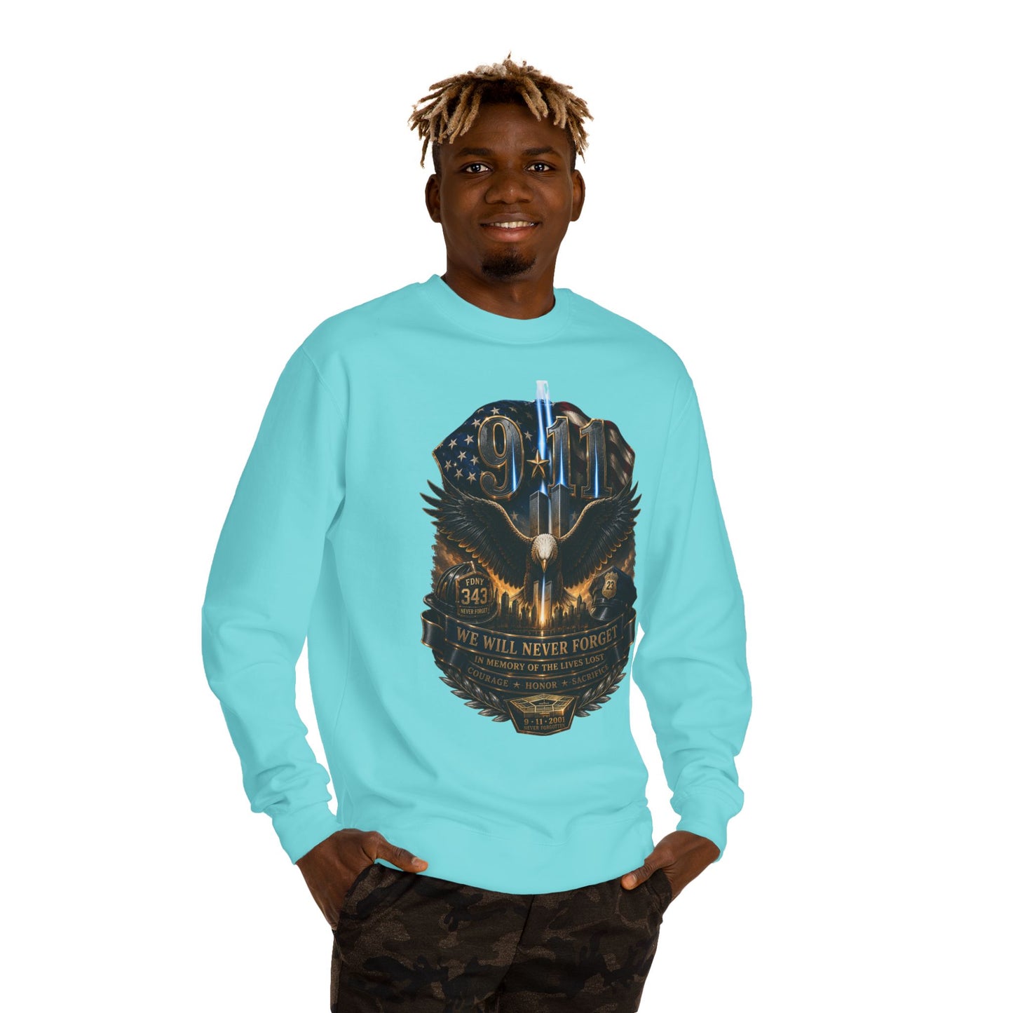 9/11 Memorial Sweatshirt — Never Forget Tribute Crewneck