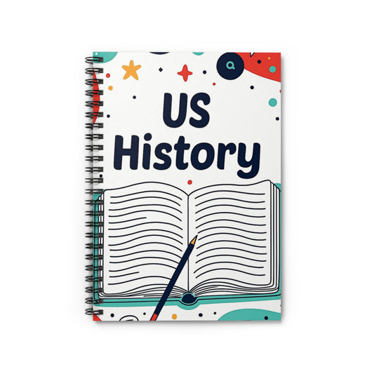 US History Spiral Notebook — Ruled Lined Journal for Students & Teachers
