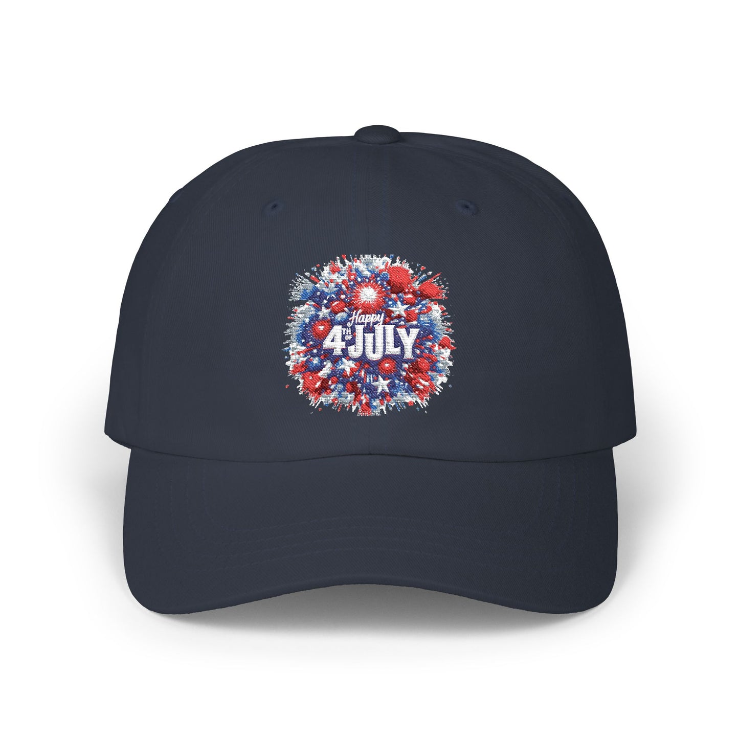 Dad Cap — '4th of July' Red, White & Blue Firework Floral Patch