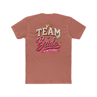 Team Bride T‑Shirt — Bachelorette Party Tee with Crown & Hearts