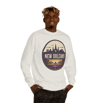New Orleans Skyline Crewneck Sweatshirt – Vintage Cityscape Design