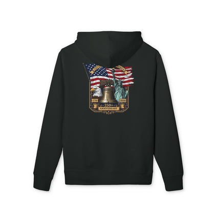 Liberty Bell Anniversary Hoodie — American Flag & Statue of Liberty Design