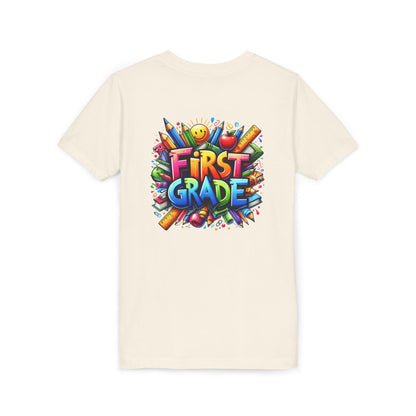 First Grade Kids Tee — Colorful Back-to-School Shirt for Boys & Girls