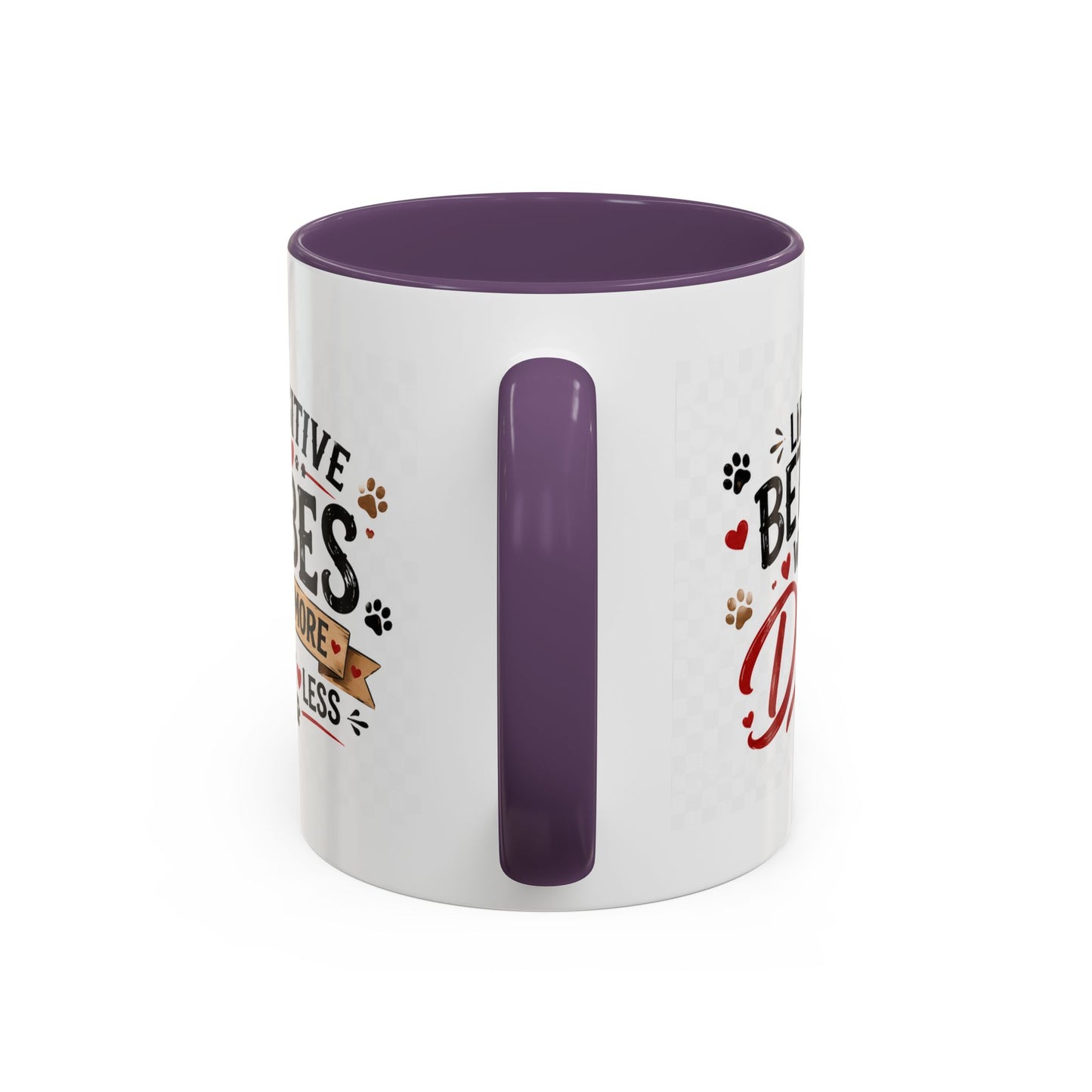 Pawsitive Vibes Coffee Mug - "Wag More, Worry Less" Dog Lover Accent Mug