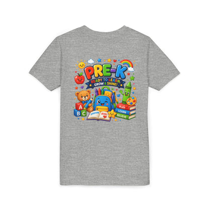 Pre-K Ready To Learn Kids T-Shirt — Colorful Preschool Back-to-School Tee