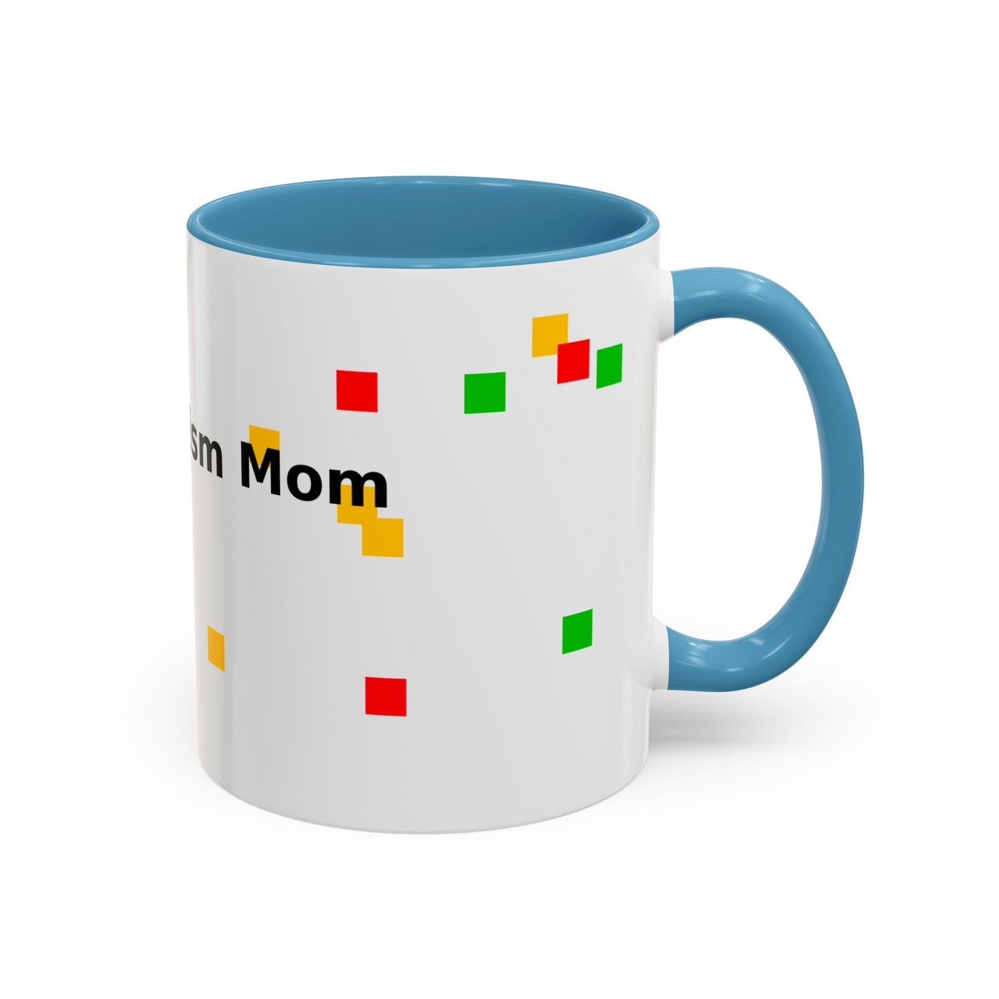 Autism Proud Mom Accent Coffee Mug – 11/15oz Color Accent