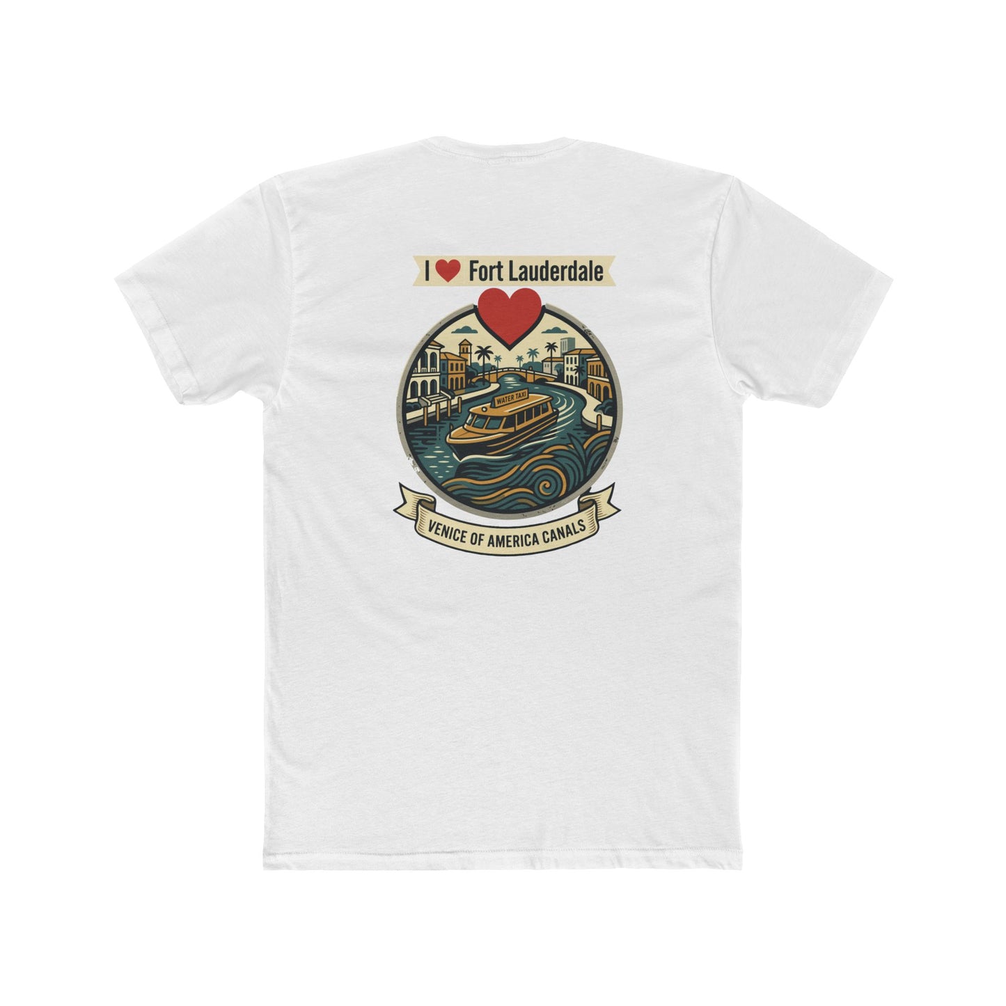 I Heart Fort Lauderdale Canals T‑Shirt — Venice of America Boat Graphic Tee