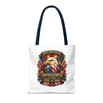 250th Anniversary United States Eagle Tote Bag — 1776–2026 Patriotic Cotton Tote