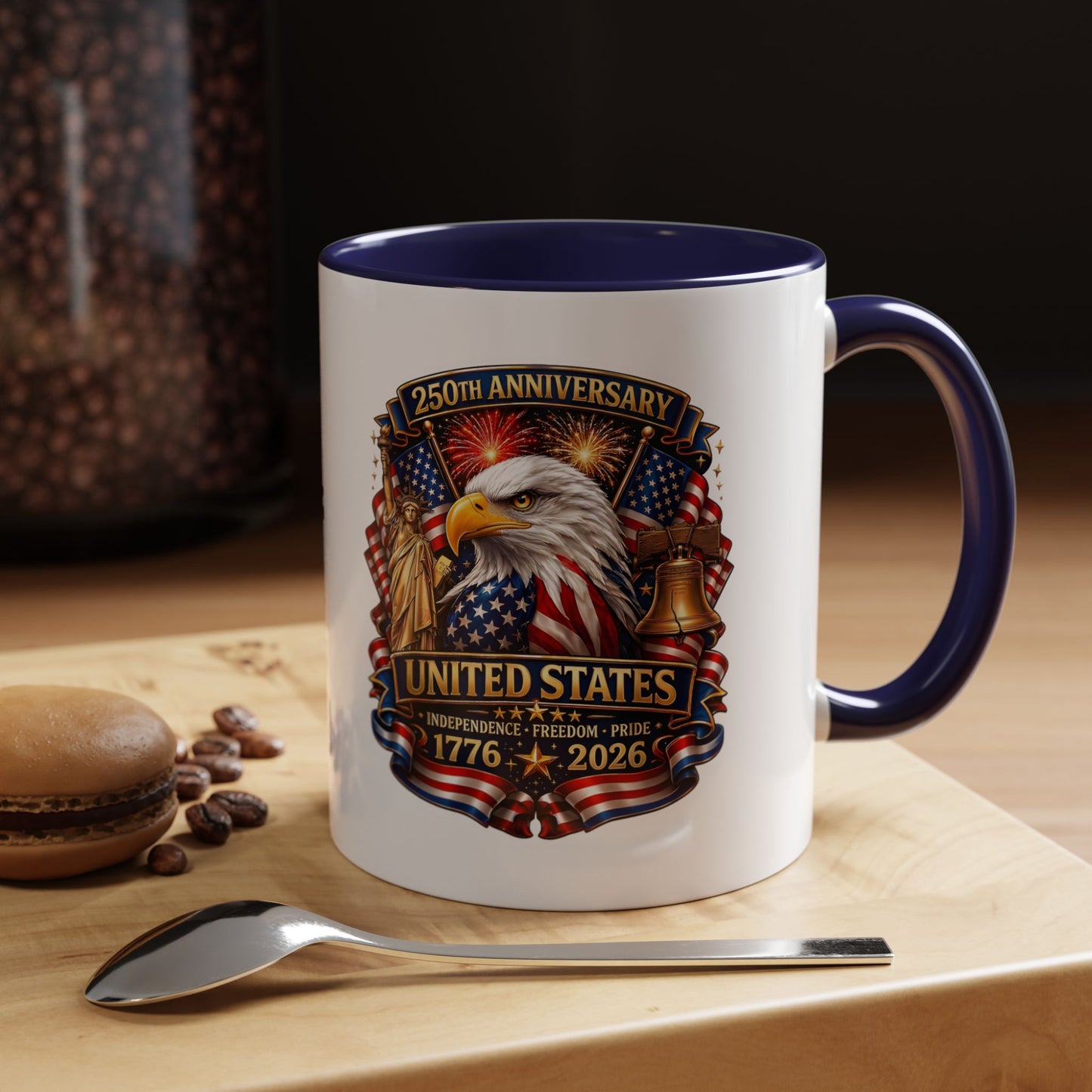 250th Anniversary United States Eagle Coffee Mug – Patriotic 1776–2026 Accent Mug