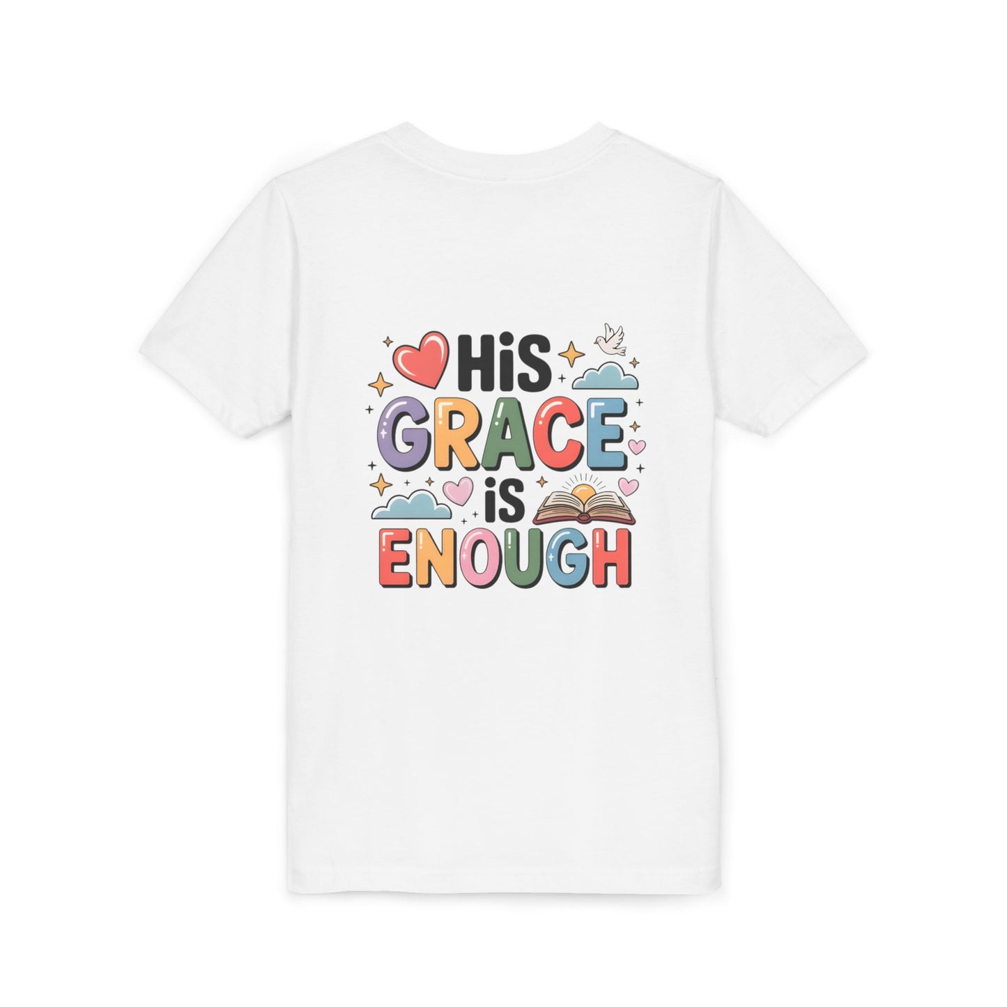 His Grace Is Enough Youth Tee — Christian Kids Inspirational Shirt
