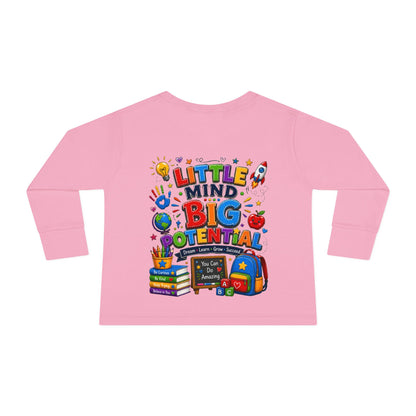 Toddler Tee — "Little Mind Big Potential" Back-to-School Long Sleeve