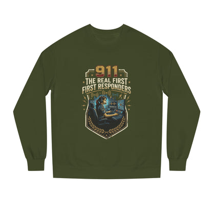 911 Dispatcher Crewneck Sweatshirt — “The Real First Responders” Tribute