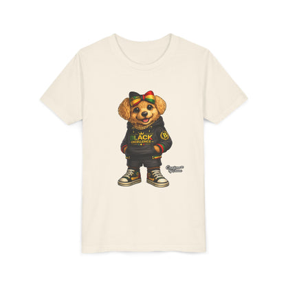 Youth Tee — Rasta Teddy "Black Excellence" Graphic Shirt