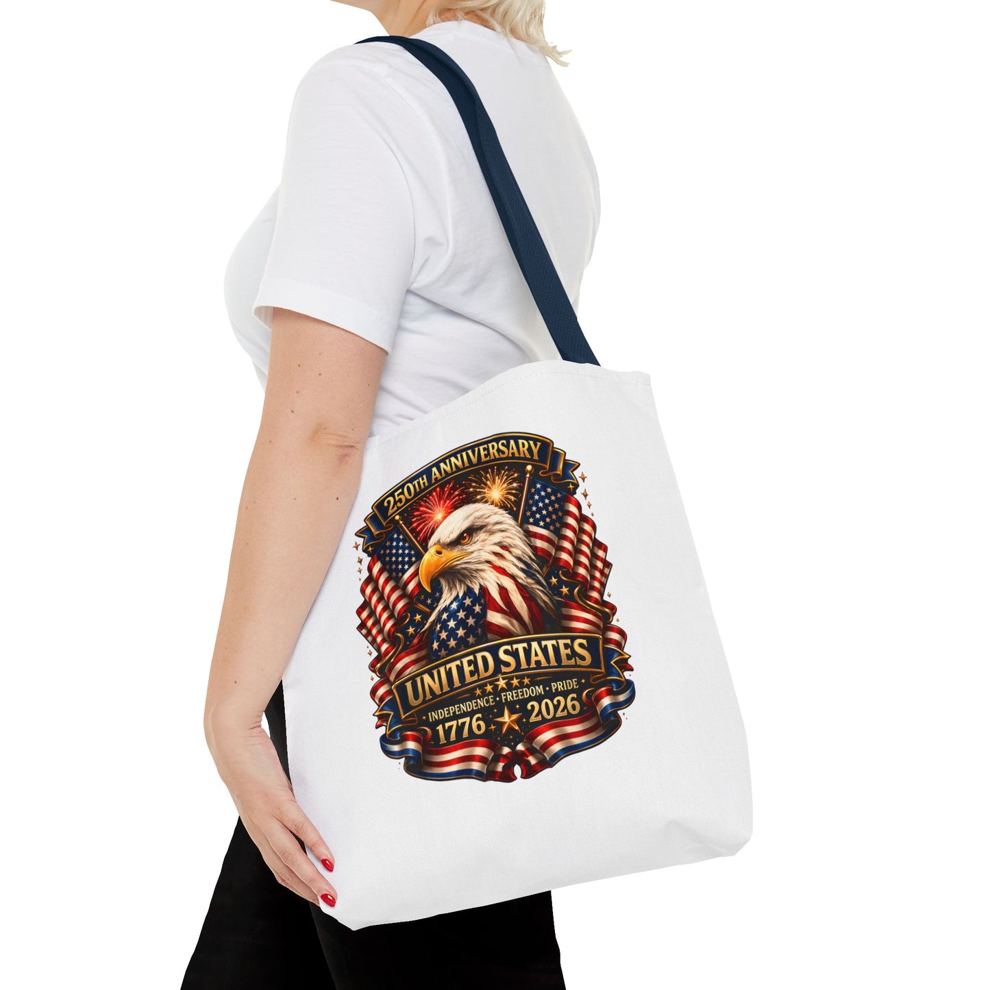 250th Anniversary United States Eagle Tote Bag — 1776–2026 Patriotic Cotton Tote