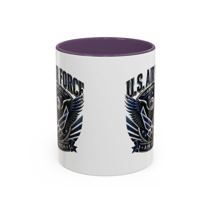 U.S. Air Force Eagle Coffee Mug – "Aim High" Accent Ceramic Mug (11/15oz)