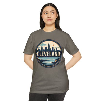 Cleveland Skyline T-Shirt — Retro Waterfront City Graphic