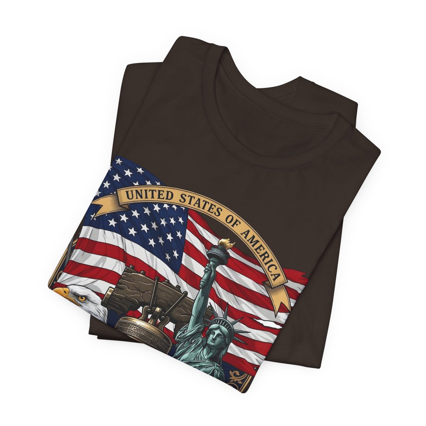 Patriotic 250th Anniversary T-Shirt - Liberty Bell, Bald Eagle & Statue of Liberty