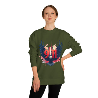 9/11 Memorial Sweatshirt – Eagle Wings Tribute Crewneck