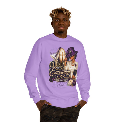 Christian Women's 'Chosen to Encourage' Sweatshirt – Faith-Based Encourager Design