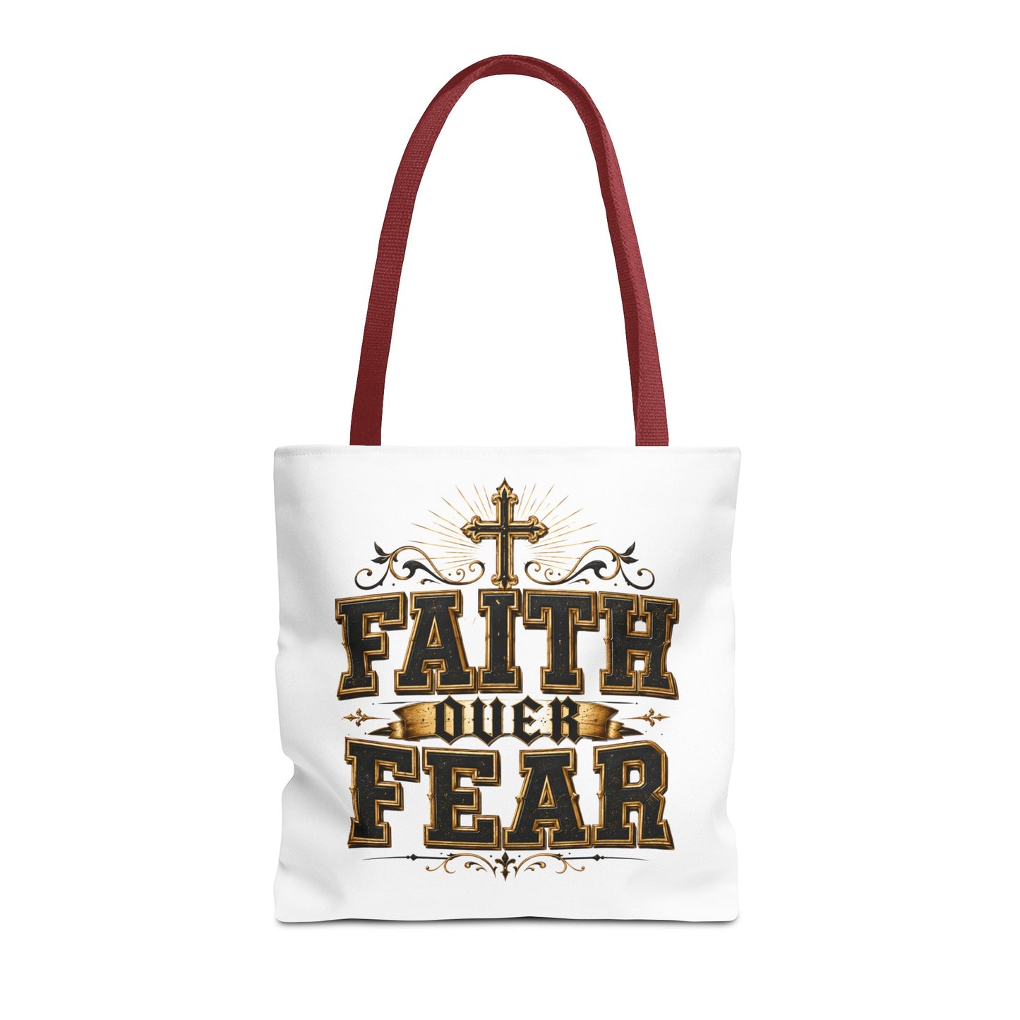 Faith Over Fear Tote Bag — Inspirational Christian Canvas Tote