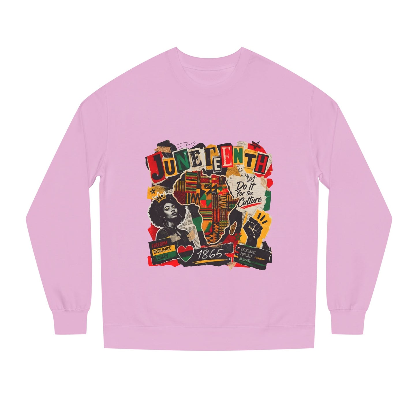 Juneteenth Celebration Sweatshirt — African Heritage '1865' Graphic Crewneck