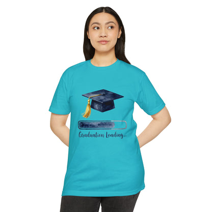 Graduation Loading T-Shirt — Cap & Progress Bar Grad Tee