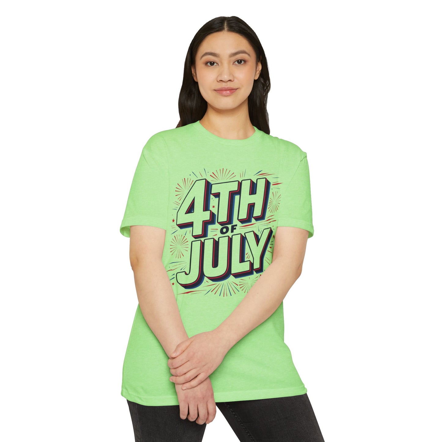 4th of July Graphic T-Shirt — Patriotic Fireworks Tee