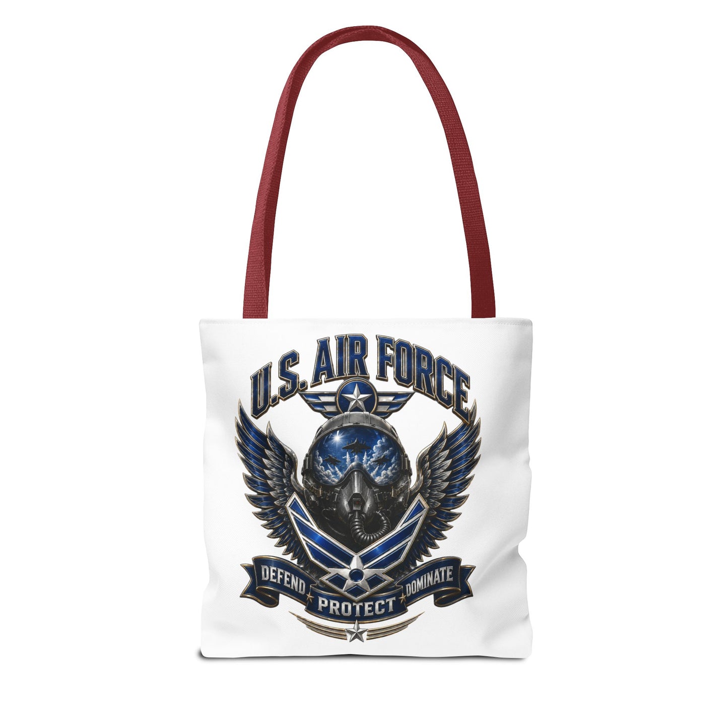 U.S. Air Force Emblem Tote Bag — Military Wings & Skull Design