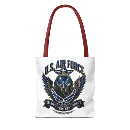 U.S. Air Force Emblem Tote Bag — Military Wings & Skull Design