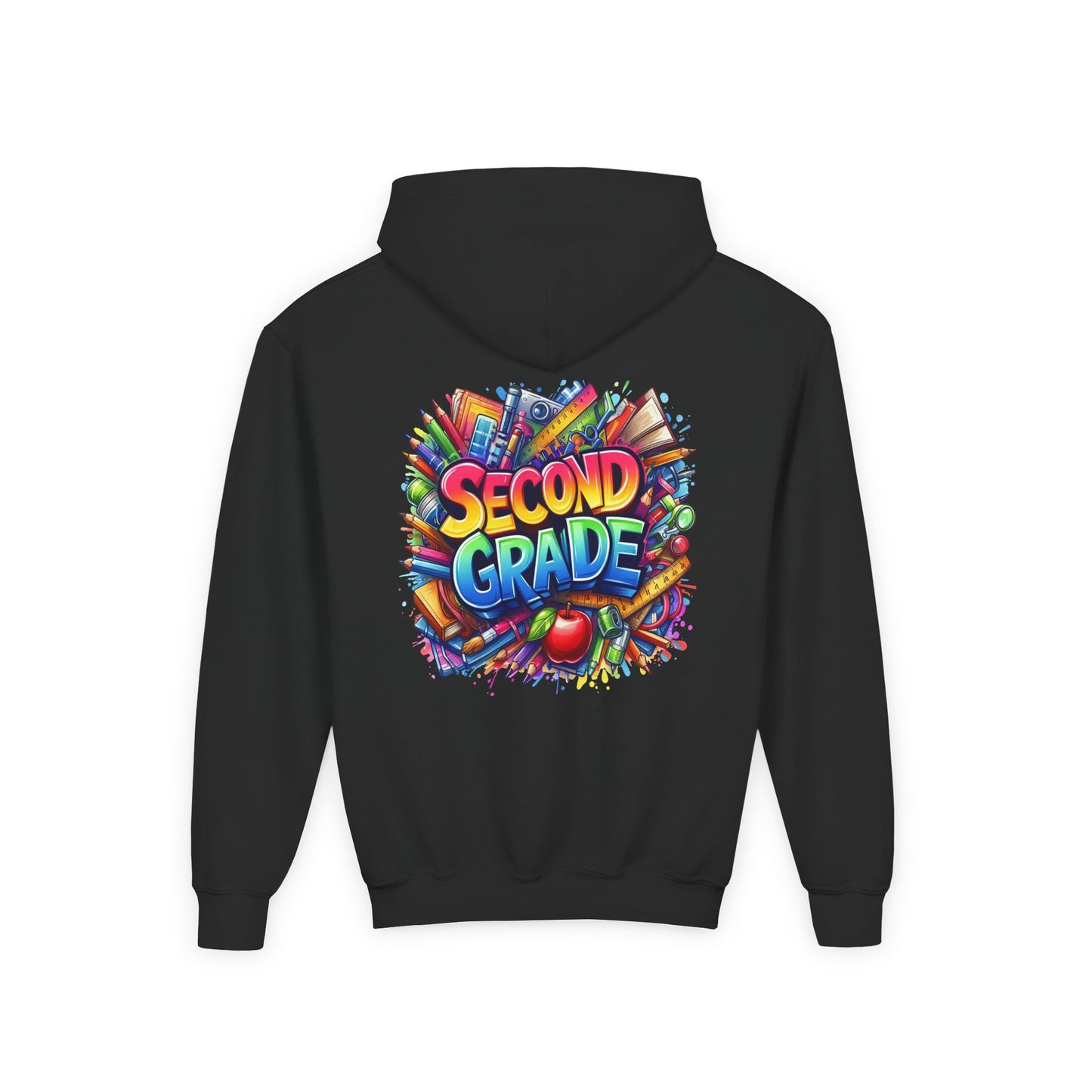 Second Grade Kids Hoodie — Colorful School Day Pullover