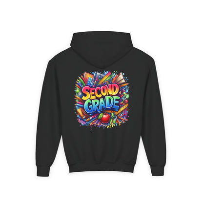 Second Grade Kids Hoodie — Colorful School Day Pullover