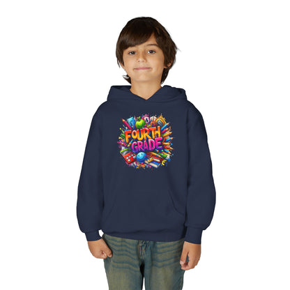 Fourth Grade Youth Hoodie — Colorful Back-to-School Kids Sweatshirt
